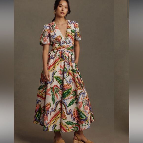 Anthropologie Dresses & Skirts - By Anthropologie The Katerina Printed Button Front MIDI Dress